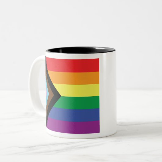 Tasse 2 Couleurs Indicateur de fierté d'avancement (Devant gauche)