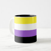Tasse 2 Couleurs Indicateur de fierté non binaire (Devant gauche)