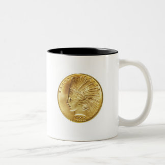 Tasse 2 Couleurs Indien d'or des Dix dollars