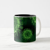 Tasse 2 Couleurs Infection à l'agent pathogène du virus Covid (Devant droit)