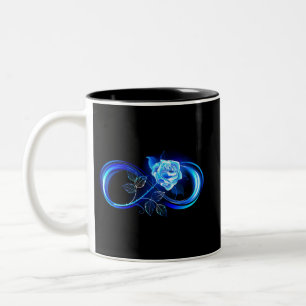 Tasse 2 Couleurs Infini lumineux avec rose bleue