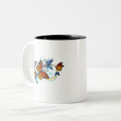 Tasse 2 Couleurs Infinité de papillons monarques (Devant gauche)
