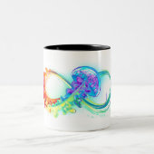 Tasse 2 Couleurs Infinity avec Rainbow Jellyfish (Centre)