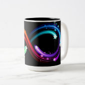 Tasse 2 Couleurs Infinity symbol of rainbow comets (Devant droit)