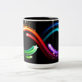 Tasse 2 Couleurs Infinity symbol of rainbow comets (Centre)