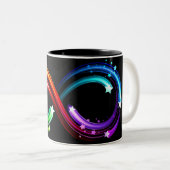 Tasse 2 Couleurs Infinity symbol of rainbow comets (Devant droit)