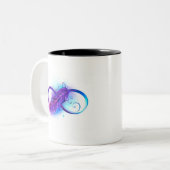 Tasse 2 Couleurs Infinity with purple feather (Devant gauche)