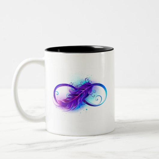 Tasse 2 Couleurs Infinity with purple feather (Gauche)