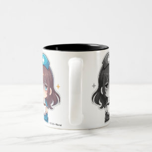 Tasse 2 Couleurs Infirmière Chibi Originale - Café avec Fatigue