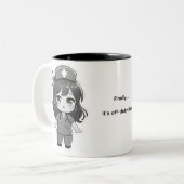 Tasse 2 Couleurs Infirmière Chibi Originale - Course Contre la Mont (Devant gauche)