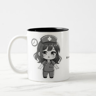 Tasse 2 Couleurs Infirmière Chibi Originale - Course Contre la Mont