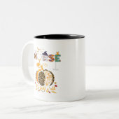 Tasse 2 Couleurs Infirmière d'Halloween Infirmière Thanksgiving Hea (Devant gauche)