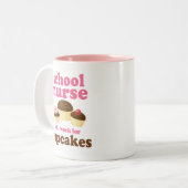 Tasse 2 Couleurs Infirmière drôle d'école (Devant gauche)