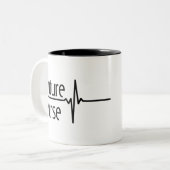 Tasse 2 Couleurs Infirmière future EKG (Devant gauche)