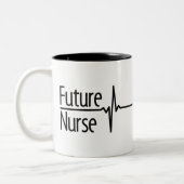 Tasse 2 Couleurs Infirmière future EKG (Gauche)