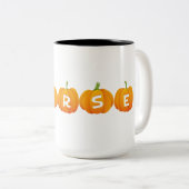 Tasse 2 Couleurs Infirmière Halloween Infirmière avec Citrouille (Devant droit)