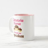 Tasse 2 Couleurs Infirmière obstétrique drôle (Devant gauche)