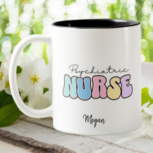 Tasse 2 Couleurs Infirmière psychiatrique Pink Pastel Super Pink Pa