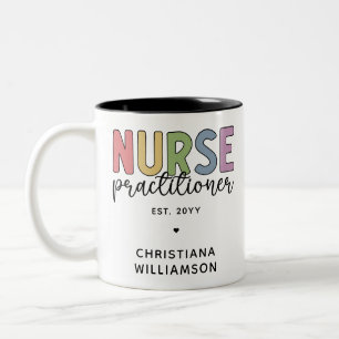 Tasse 2 Couleurs Infirmière sur mesure Praticien NP Infirmière dipl