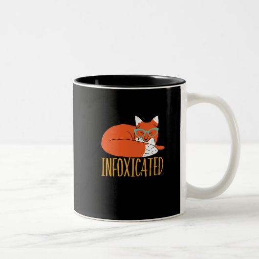 Tasse 2 Couleurs Infoxicated Funny Fox Pun Party Drunk and Wask (Droit)