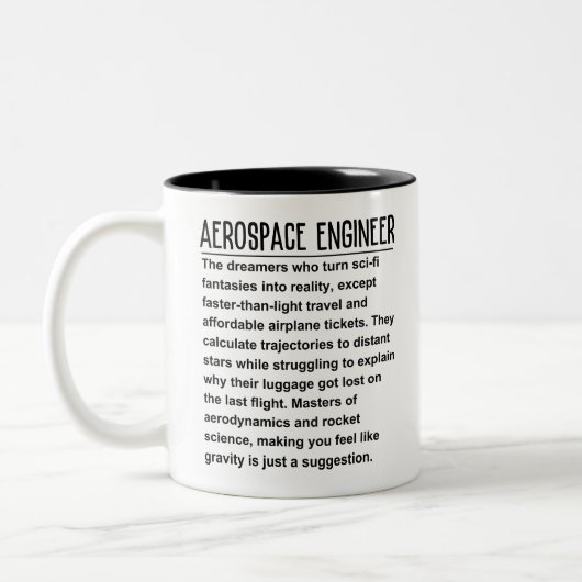 Tasse 2 Couleurs Ingénieur aérospatial (Gauche)