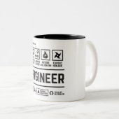 Tasse 2 Couleurs Ingénieur amusant informations de gestion (Devant droit)