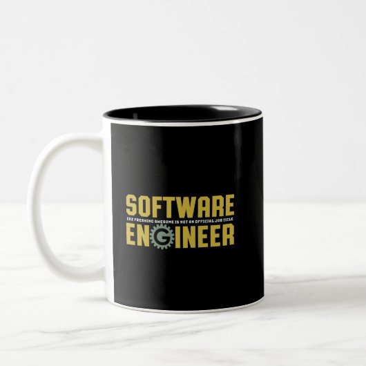 Tasse 2 Couleurs Ingénieur amusant Ingénieur logiciel et programmeu (Gauche)