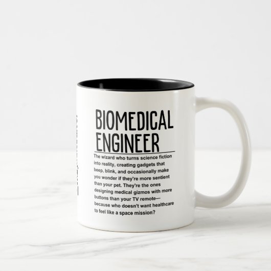 Tasse 2 Couleurs Ingénieur biomédical (Droit)