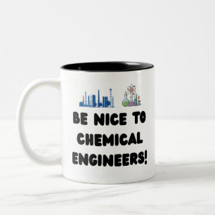 Tasse 2 Couleurs Ingénieur chimiste drôle — Soyez gentil avec les C