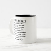 Tasse 2 Couleurs Ingénieur électrique (Devant gauche)