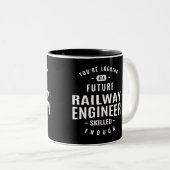 Tasse 2 Couleurs Ingénieur ferroviaire (Devant droit)