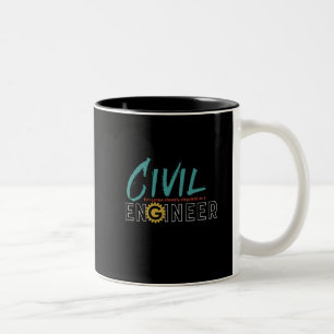 Tasse 2 Couleurs Ingénieur Nerd amusant étudiant en génie civil