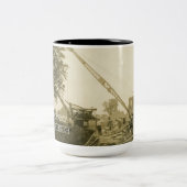 Tasse 2 Couleurs INGÉNIEUR OPÉRATIONNEL DE LA grue et de la chaussu (Centre)