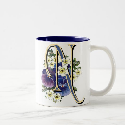 Tasse 2 Couleurs Initiale de pensée - N (Droit)