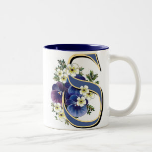 Tasse 2 Couleurs Initiale de pensée - S