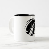 Tasse 2 Couleurs Initiale élégante B (Devant gauche)