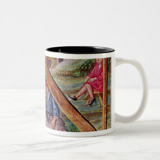 Tasse 2 Couleurs Initiale "N" de Historiated dépeignant des moutons (Droit)