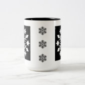 Tasse 2 Couleurs Initiale Noir Blanc Noir Feux de neige (Centre)