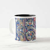 Tasse 2 Couleurs Initiale "R" 2 de Historiated (Devant gauche)