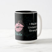 Tasse 2 Couleurs Initiales Monogrammes modifiables Mesaje & photo n (Devant droit)