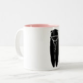 Tasse 2 Couleurs Insecte noir de cigale (Devant gauche)