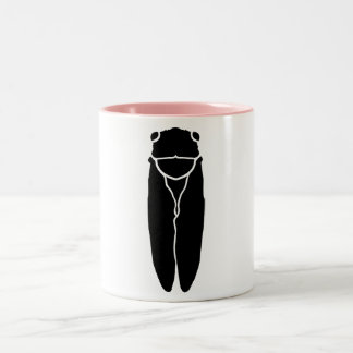 Tasse 2 Couleurs Insecte noir de cigale