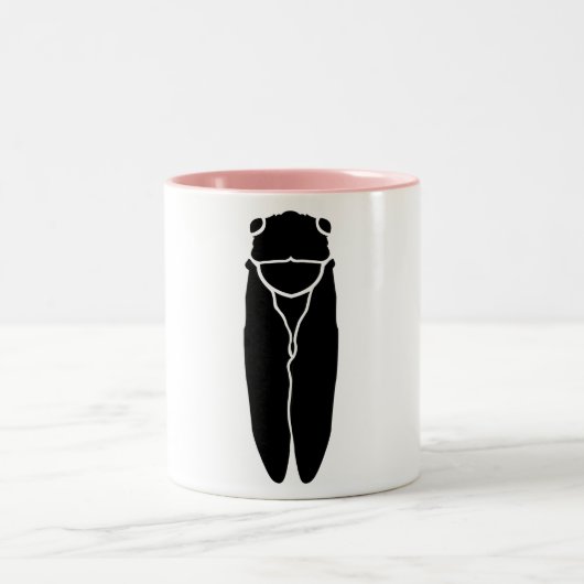 Tasse 2 Couleurs Insecte noir de cigale (Centre)
