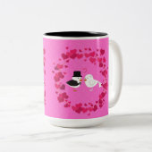 Tasse 2 Couleurs Inséparables en Saint Valentin (Devant droit)