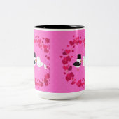 Tasse 2 Couleurs Inséparables en Saint Valentin (Centre)