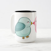 Tasse 2 Couleurs inséparables, oiseaux, amour (Devant gauche)