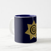 Tasse 2 Couleurs Insigne de café de l'agent correctionnel (Devant gauche)