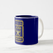 Tasse 2 Couleurs Insigne retraité du policier (Devant droit)