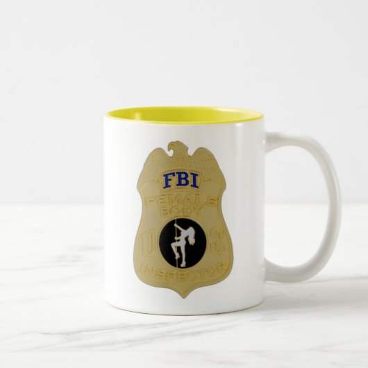 Tasse 2 Couleurs inspecteur de corps féminin de fbi (Droit)