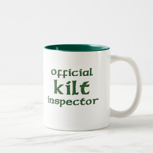 Tasse 2 Couleurs Inspecteur officiel de kilt (Droit)
